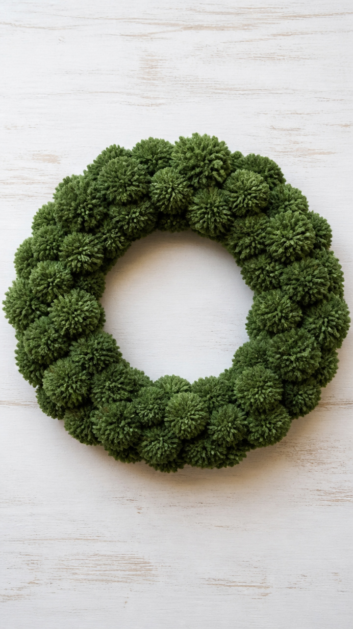 Yarn-Pom Wreath Base