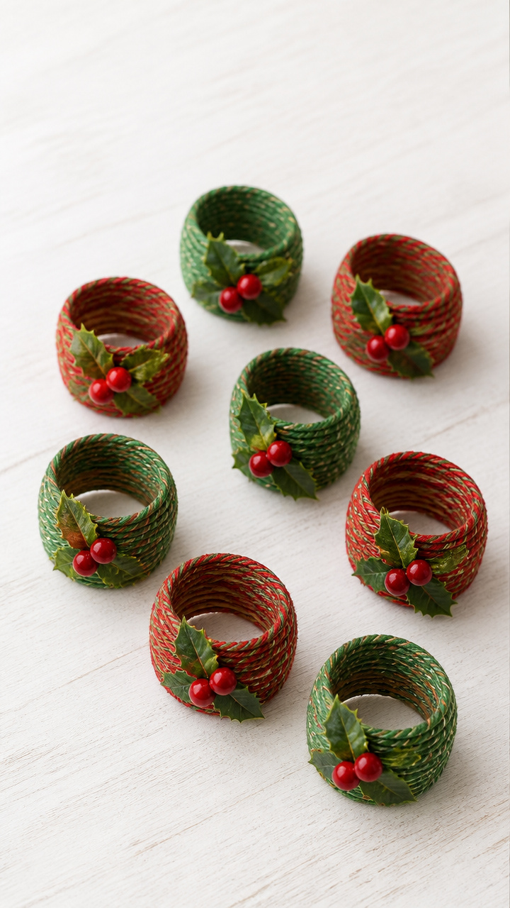 Yarn-Twist Napkin Rings