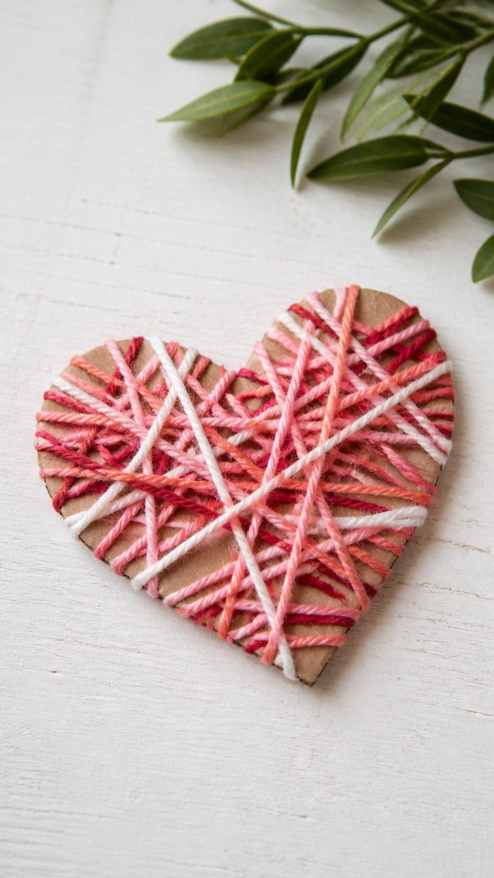 Yarn Wrap Cardboard Shapes