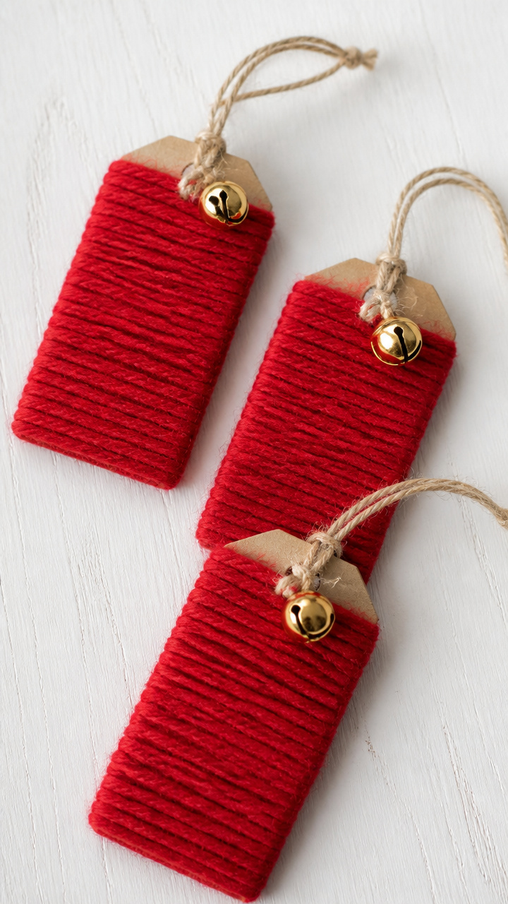 Yarn-Wrapped Gift Tags