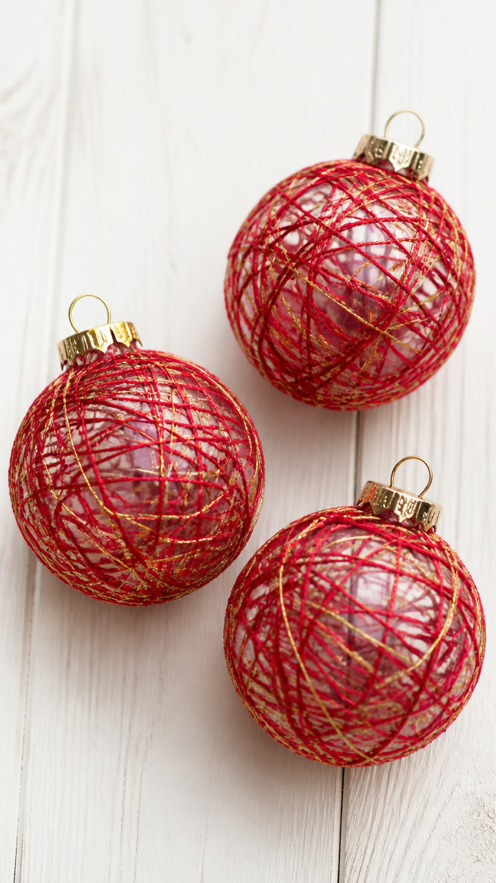 Yarn-Wrapped Orbs