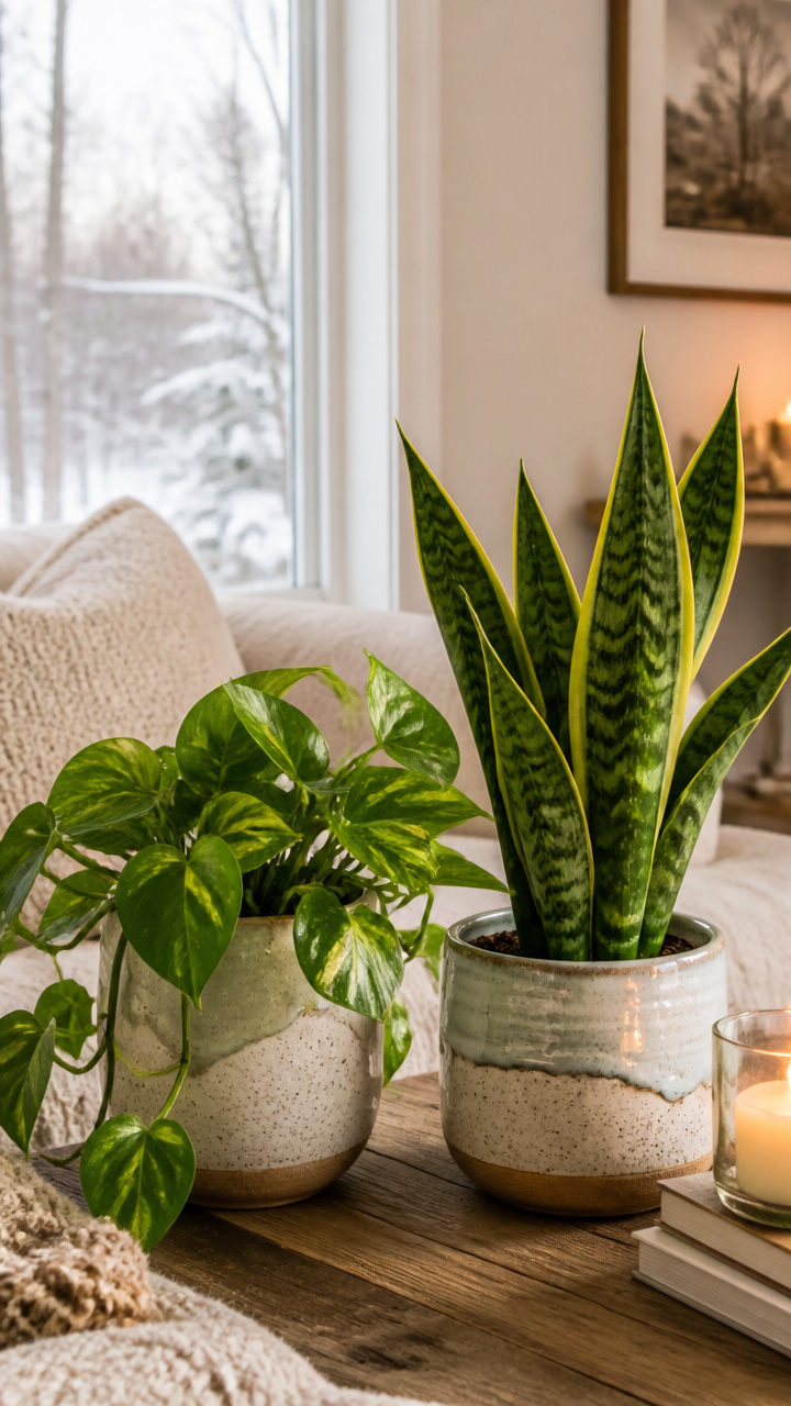 Indoor Plants in Ceramic Pots