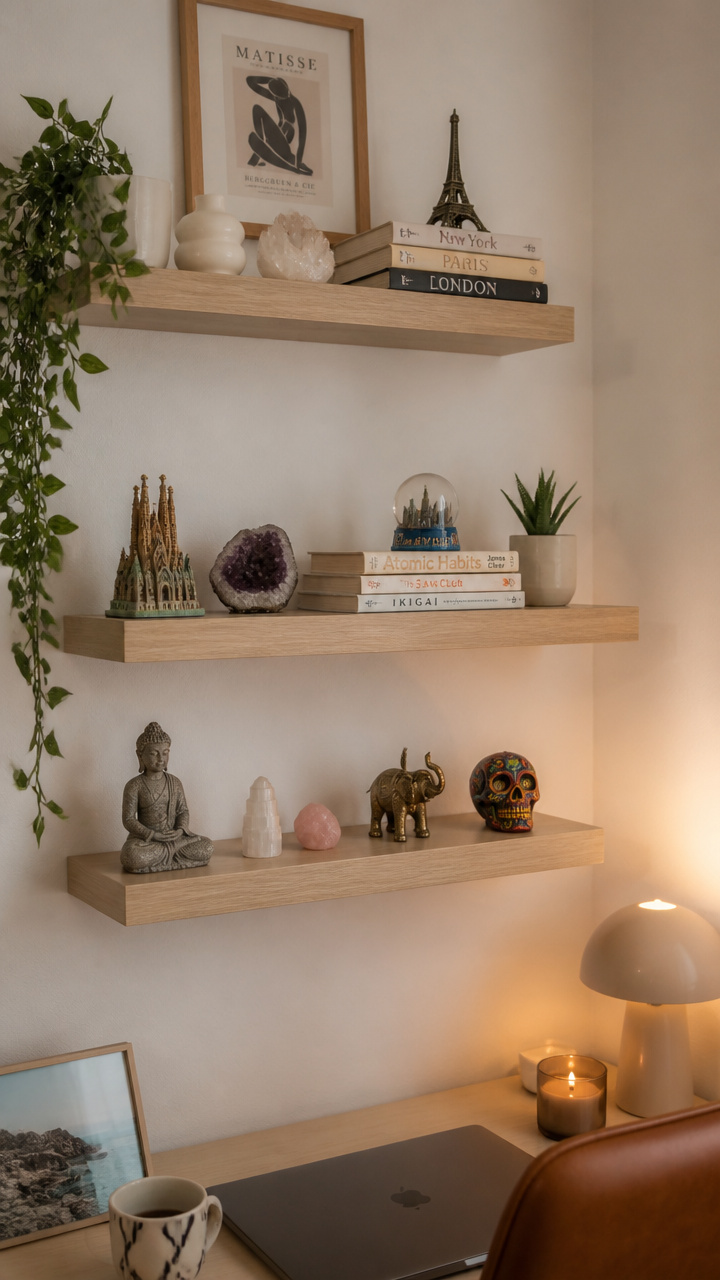Style Floating Shelves with Mini Decor Collections