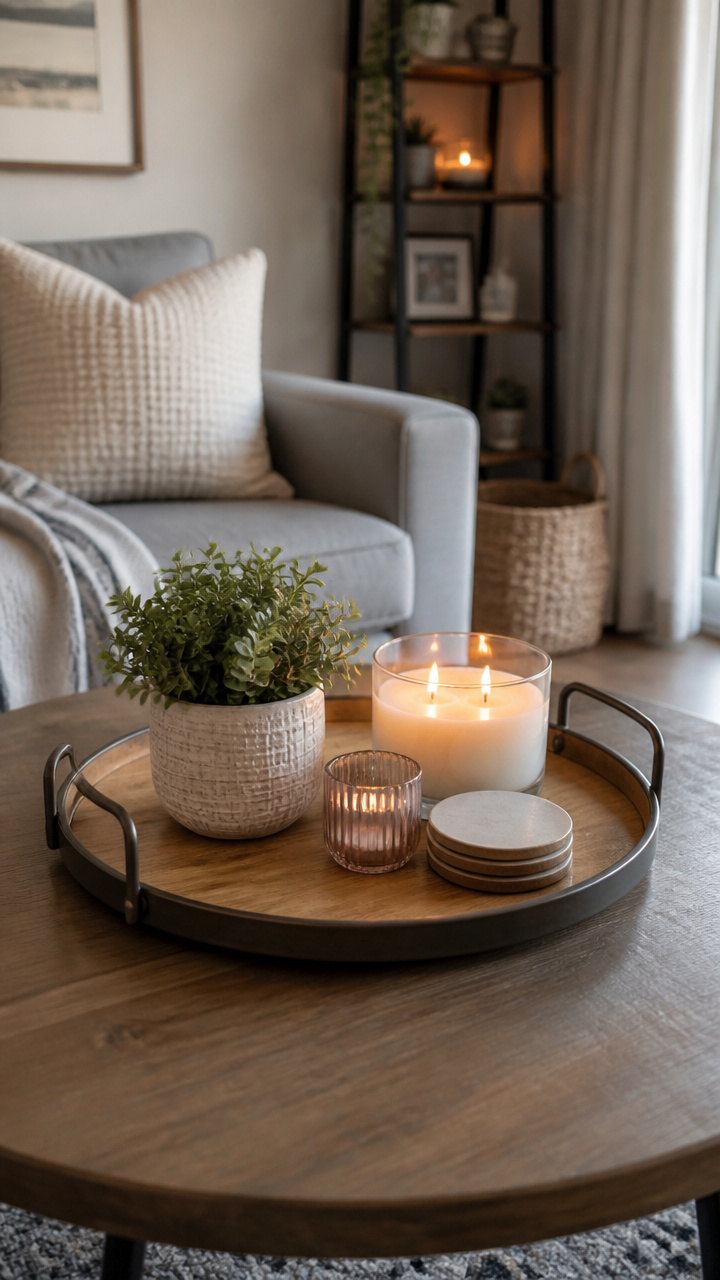 Style a Coffee Table with a Simple Tray Setup