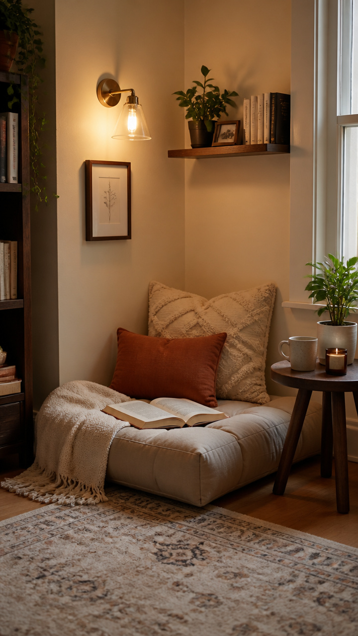 Create a Cozy Reading Nook with a Floor Cushion