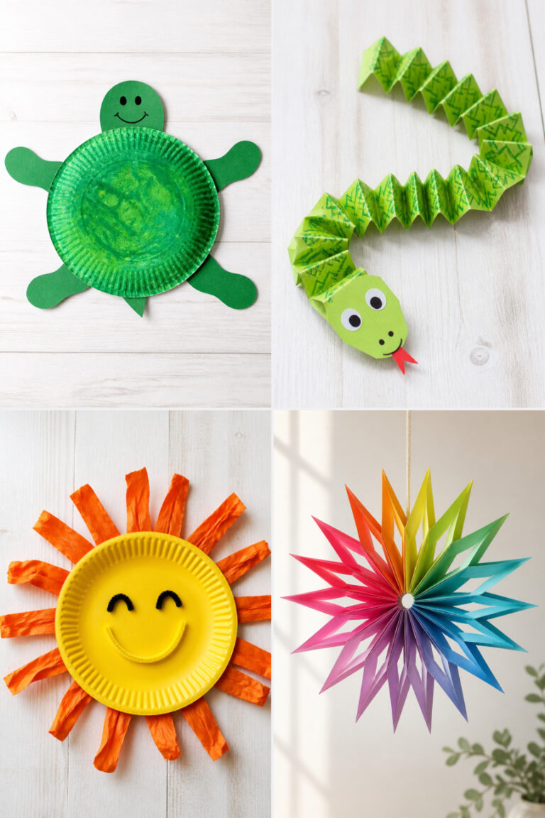 15 Easy Paper Crafts for Kids That Use Basic Supplies