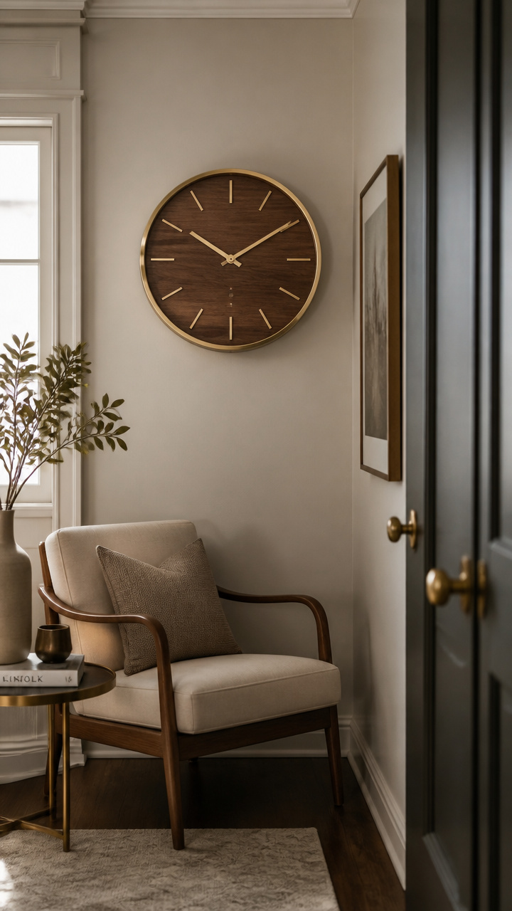 A Statement Clock in a Quiet Corner