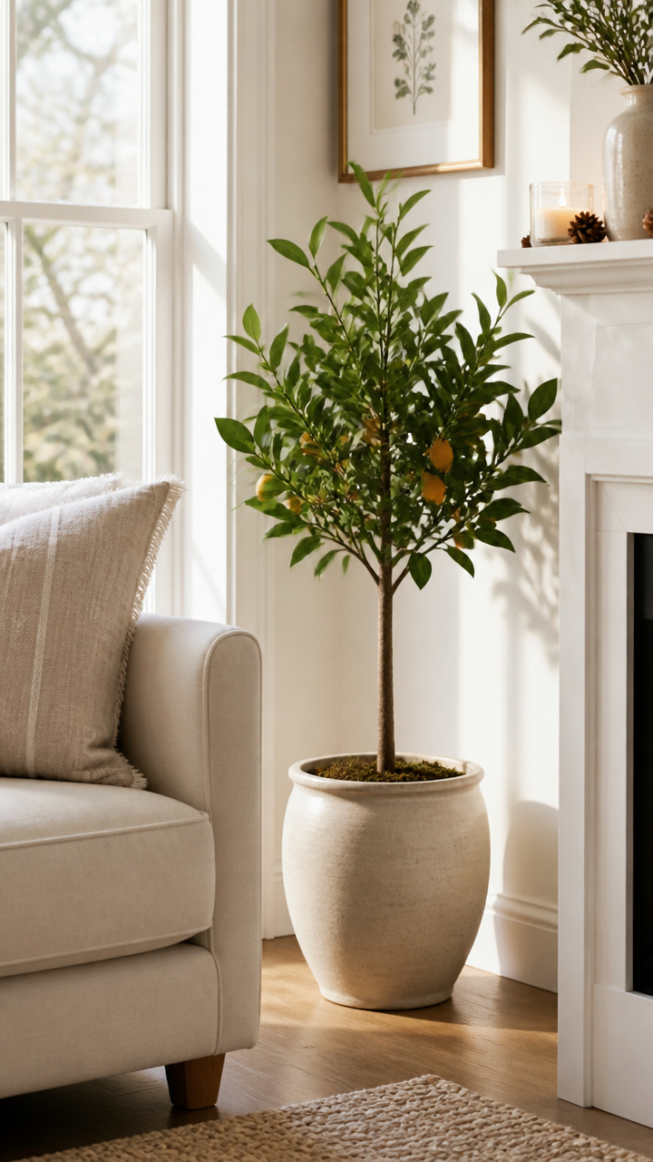 Mini Indoor Trees in Ceramic Pots
