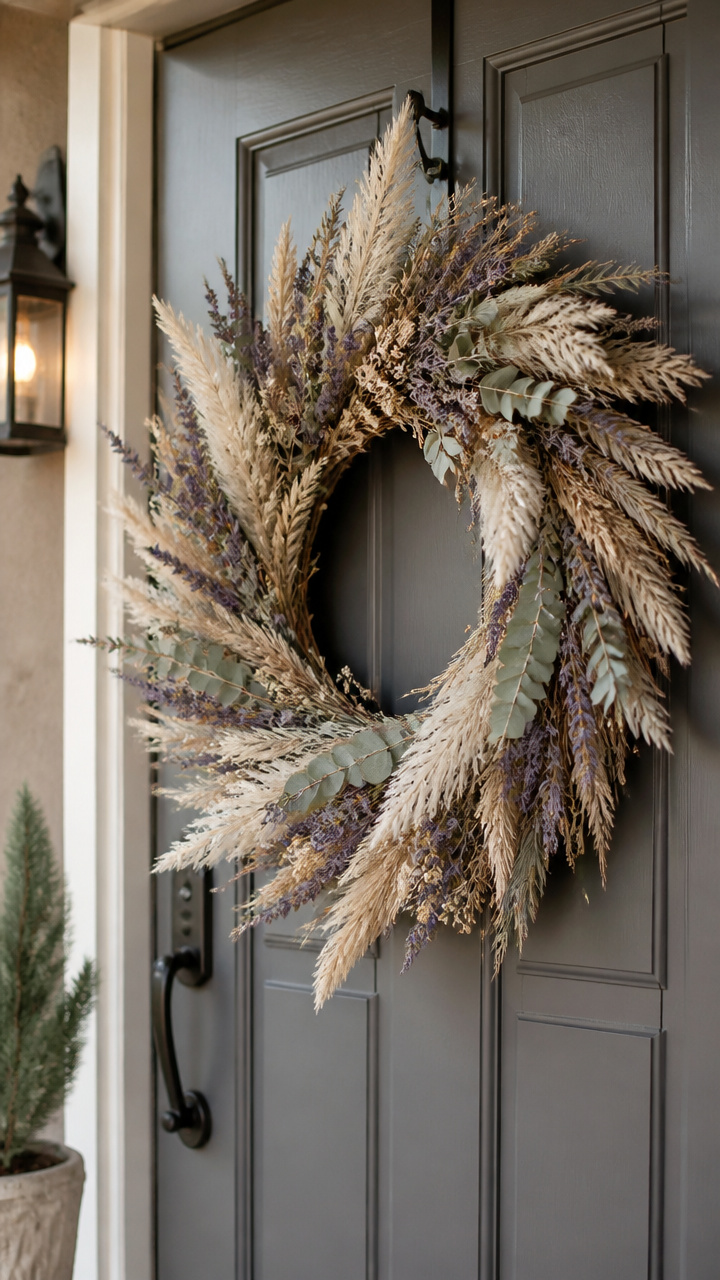 Dried Flower Wreaths for Front Doors