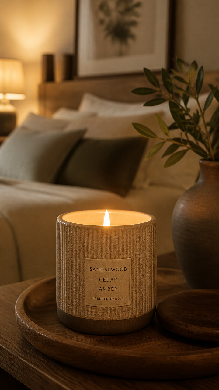 Scented Candles in Earthy Notes