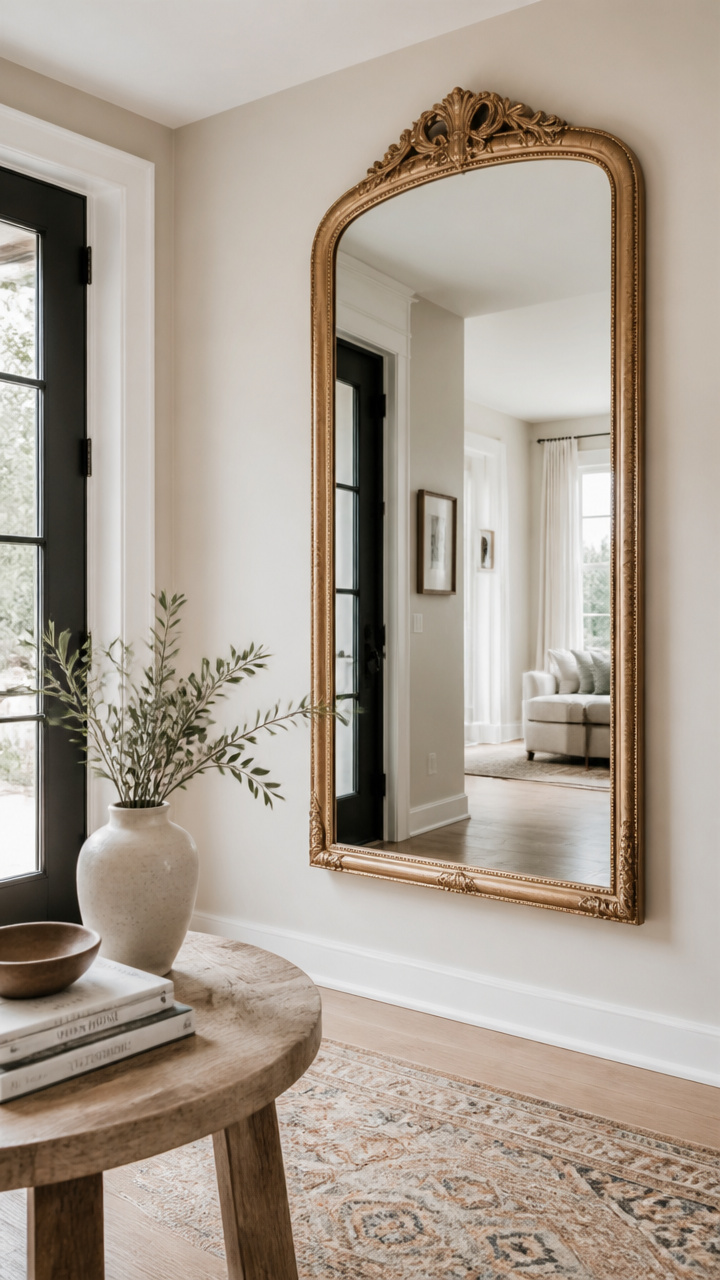Add a Statement Mirror to a Bare Wall