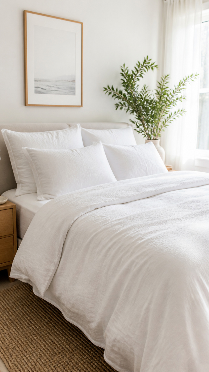 Upgrade Your Bedding to Crisp White Linens