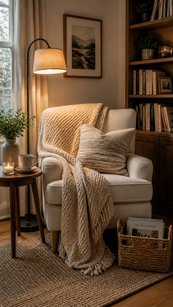 Create a Cozy Reading Nook in a Quiet Corner