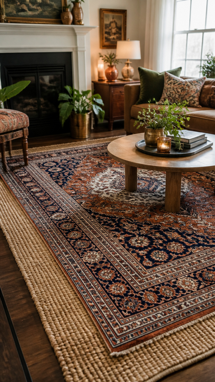 Layered Rugs in Rich Patterns