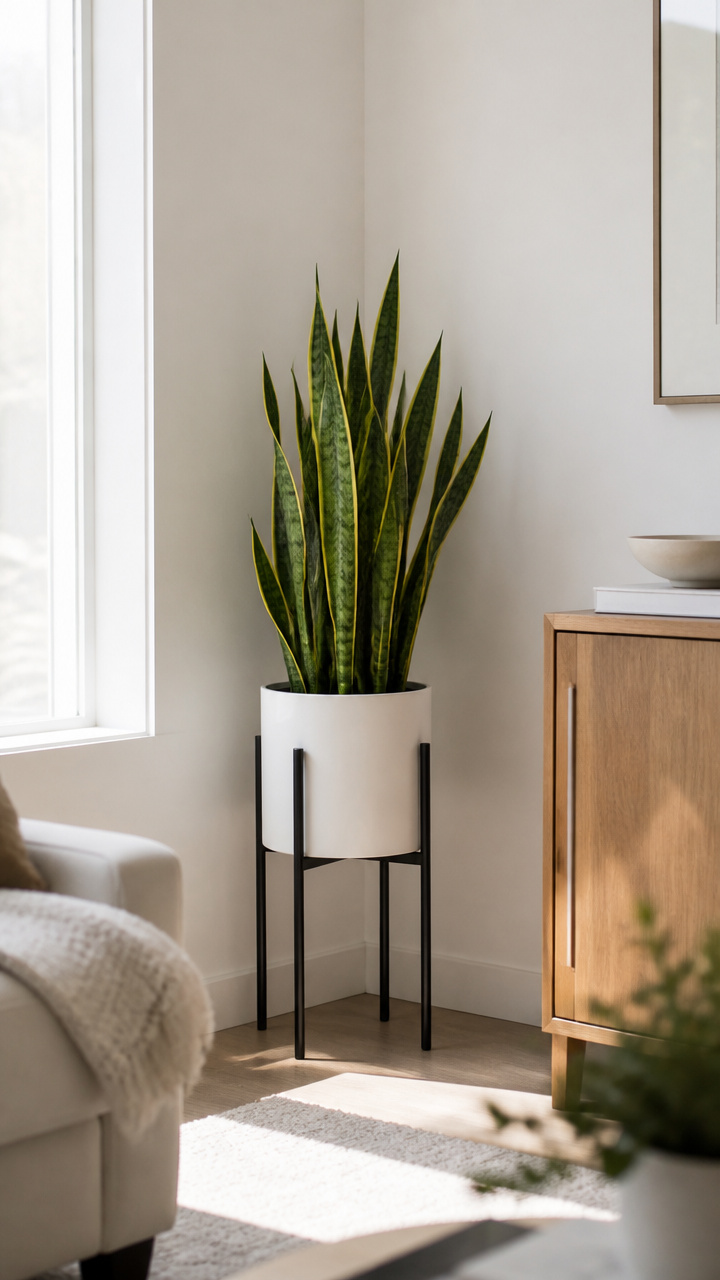Add a Low Indoor Plant on a Stand