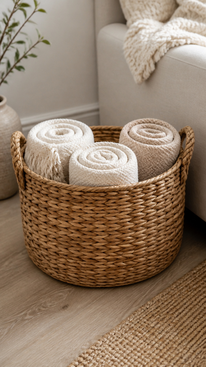 Roll Up Blankets Instead of Folding