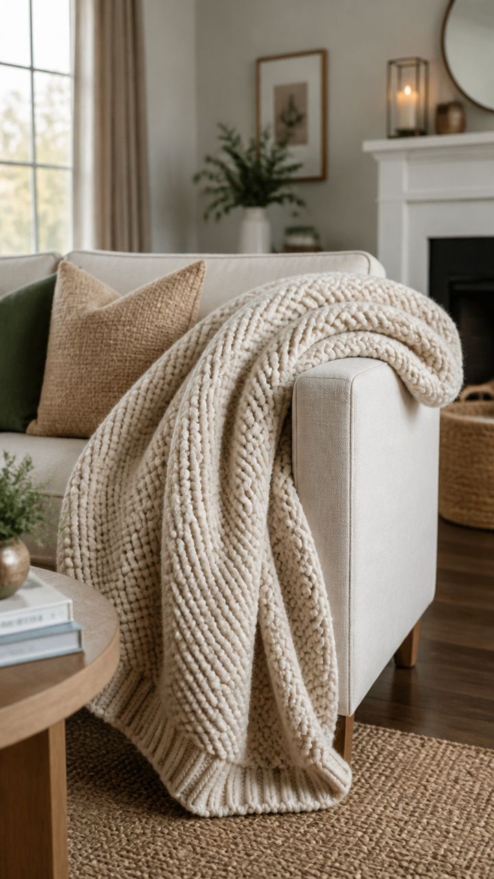 Swap Out Throw Blankets for Textured Weaves