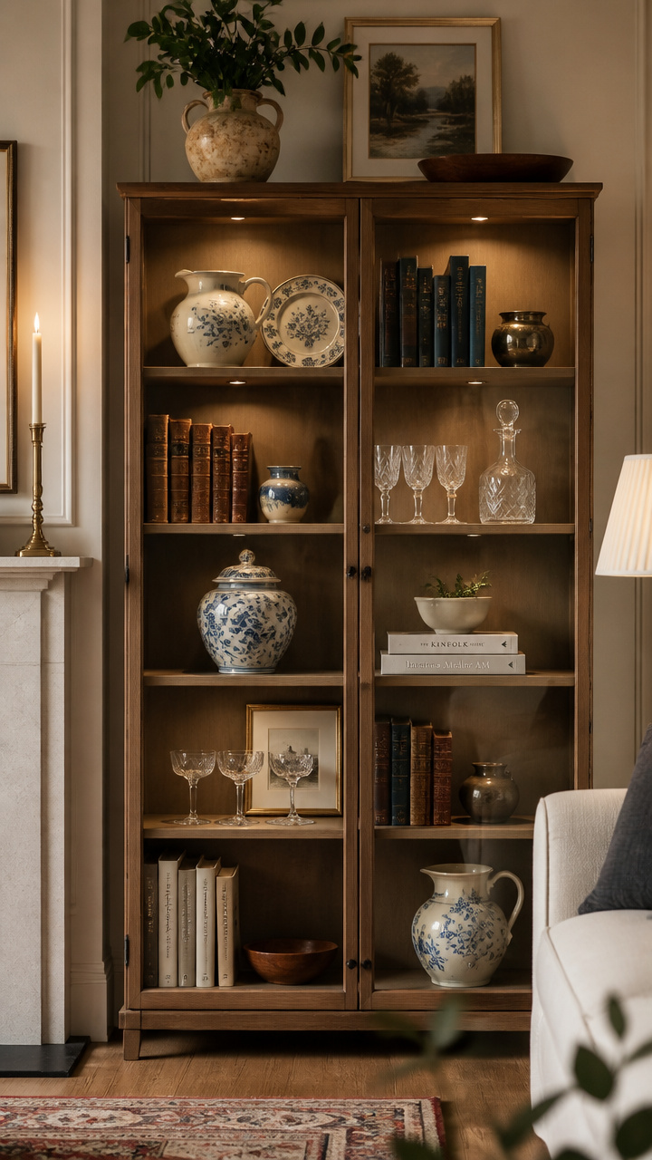 Display a Collection in a Glass-Doored Cabinet