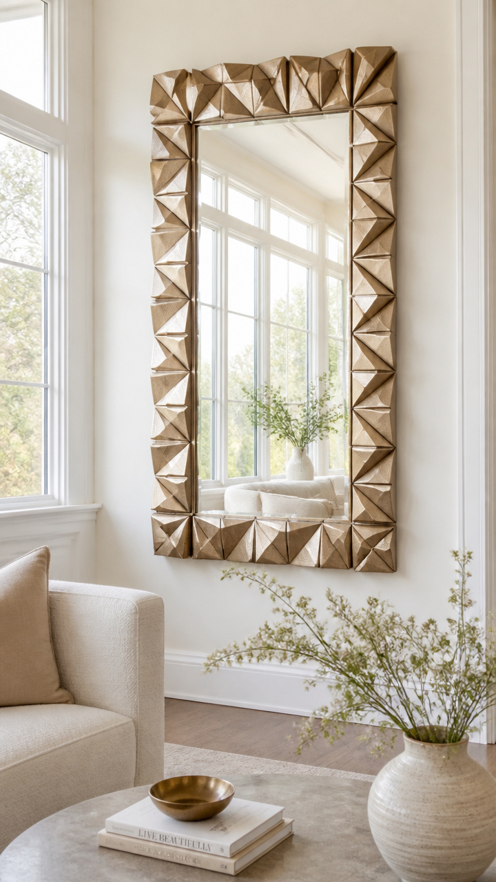 Add a Statement Mirror with an Unusual Frame