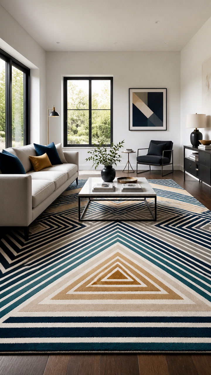 Introduce a Bold Geometric Rug