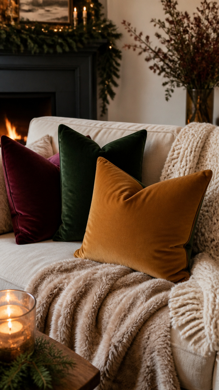 Switch Out Pillows for Rich Winter Tones