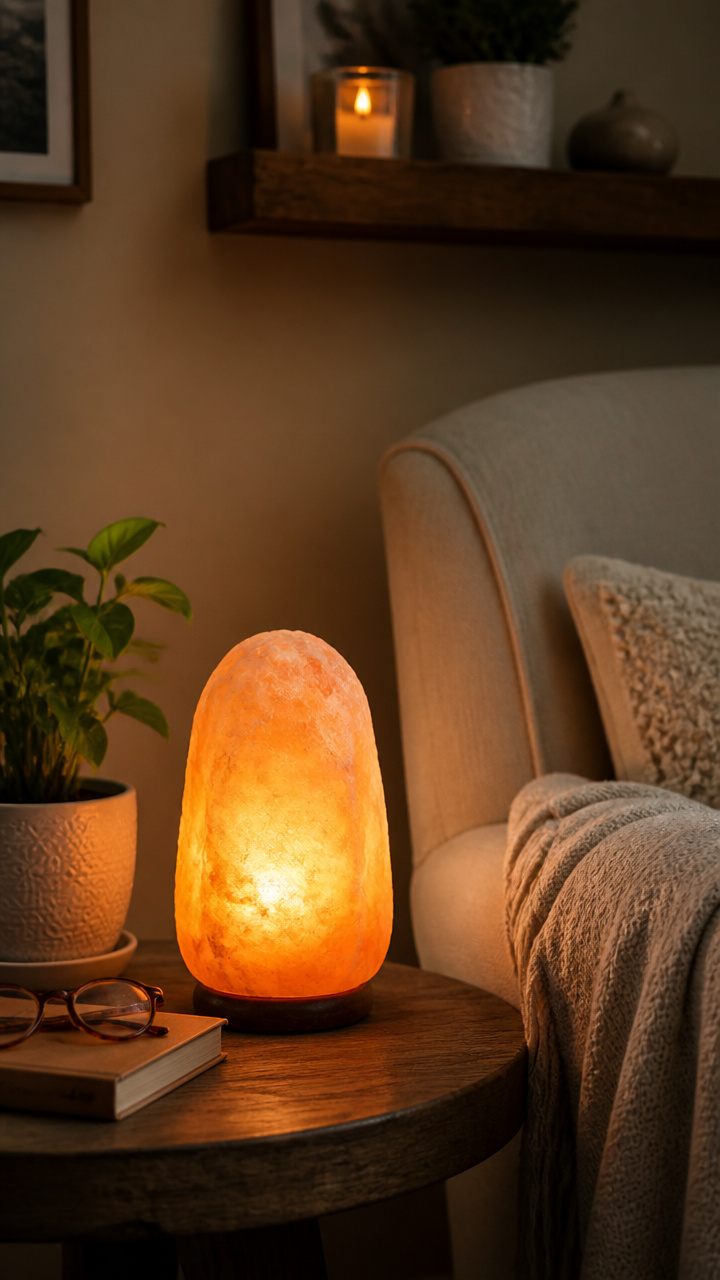 Add Warm Light with Salt Rock Lamps