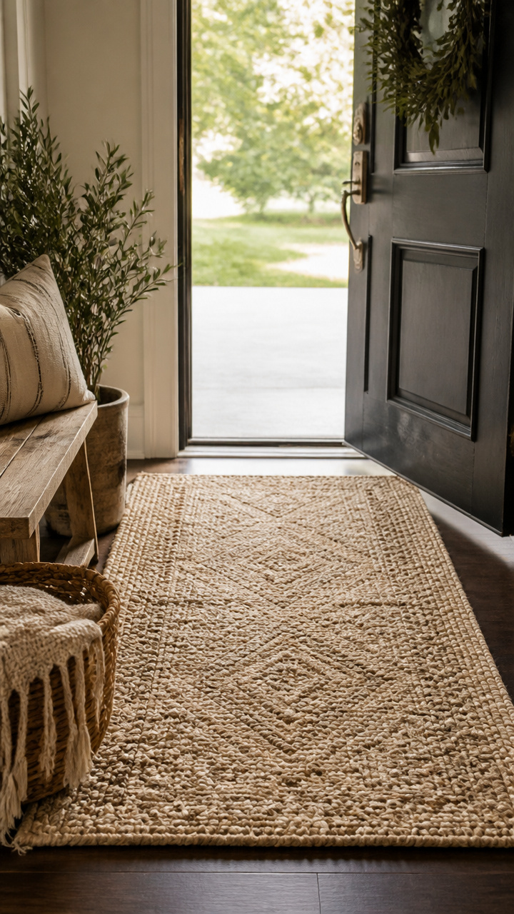 Lay Down a Textured Entry Rug