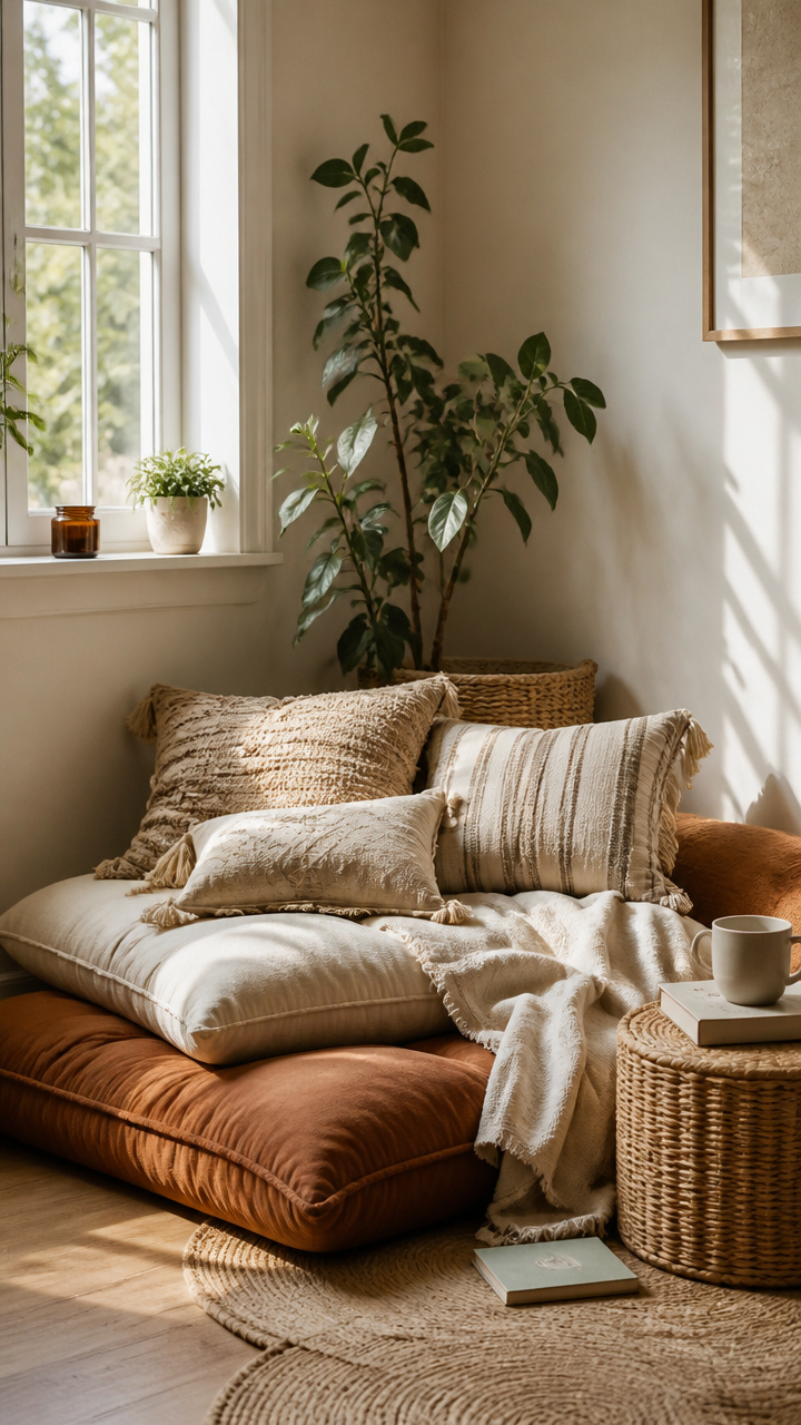 Set Up a Cozy Corner with Floor Cushions