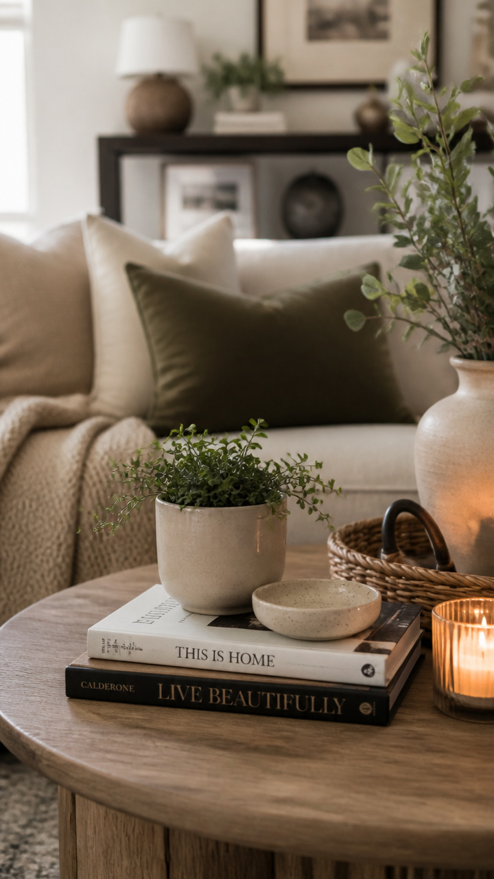 Refresh Your Coffee Table with a Simple Vignette