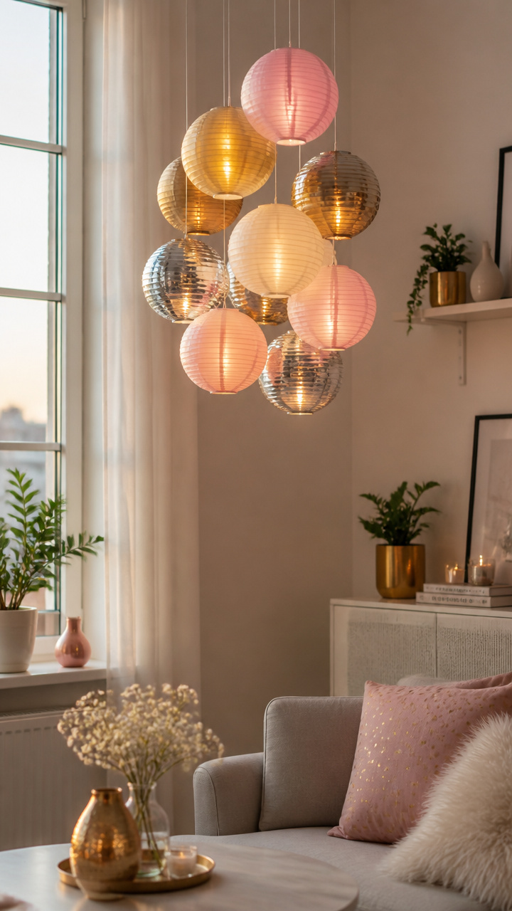 Hanging Paper Lanterns in a Cluster