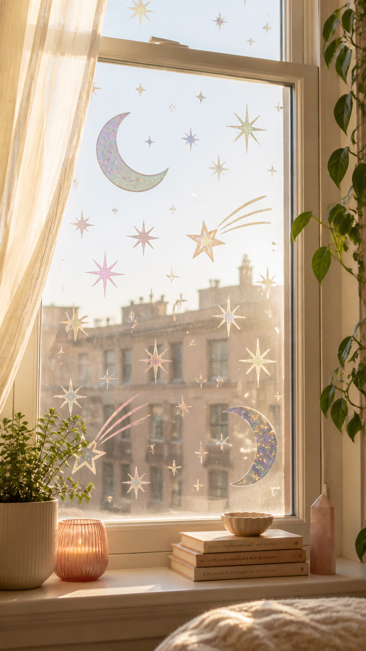 Window Clings with Celestial Themes