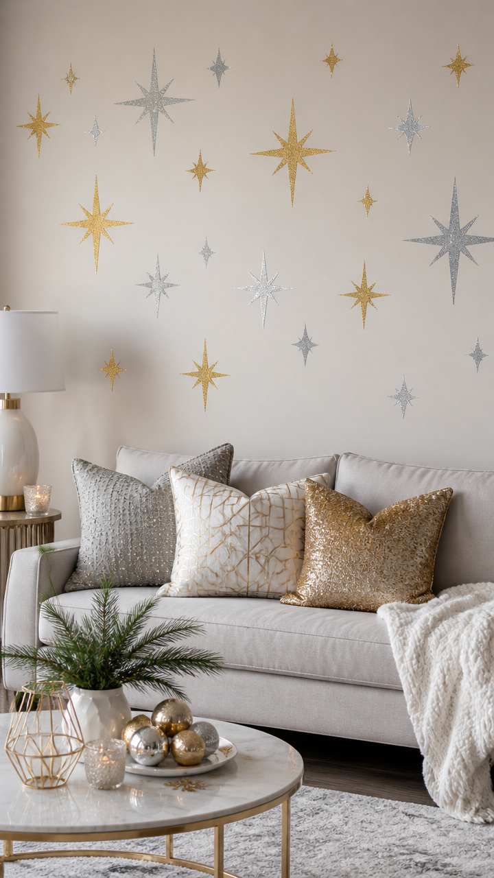 Renter-Friendly Glitter Wall Decals