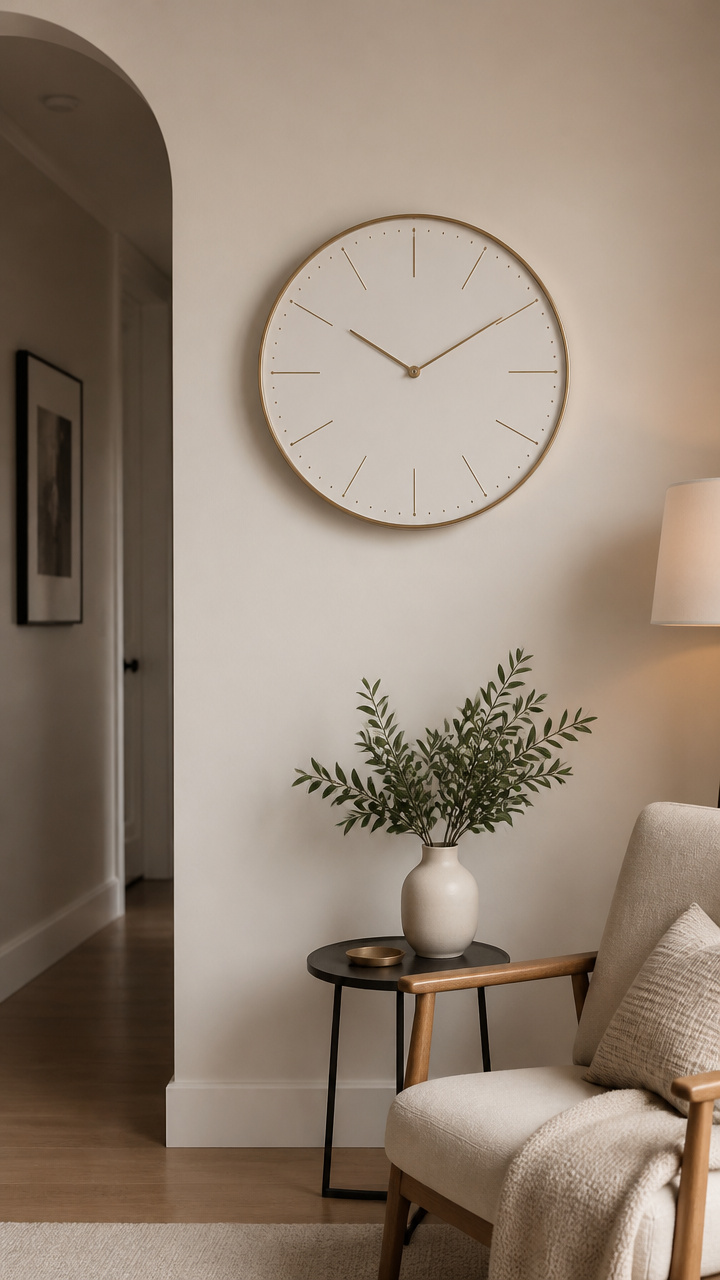 Minimalist Clock with Silent Movement