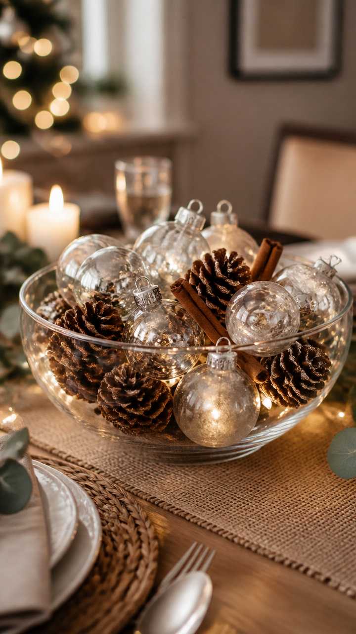 Turn Ornaments into Table Centerpieces