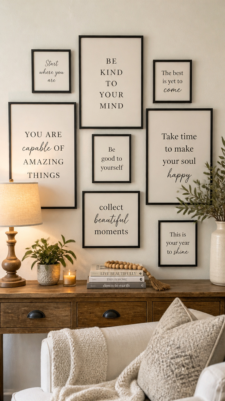 Frame Inspirational Quotes on Canvas