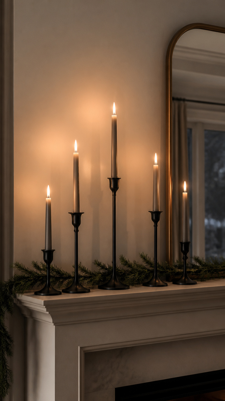 Float Candlesticks Across a Mantel