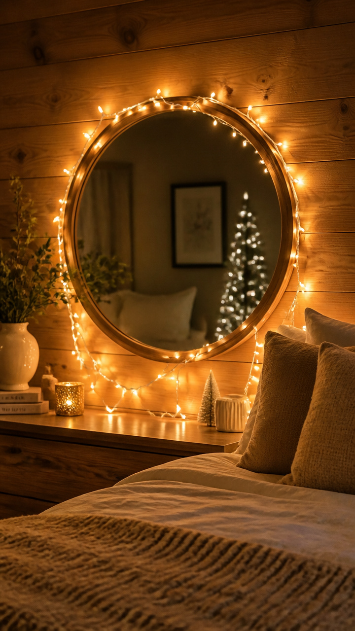 Drape Fairy Lights Around a Mirror