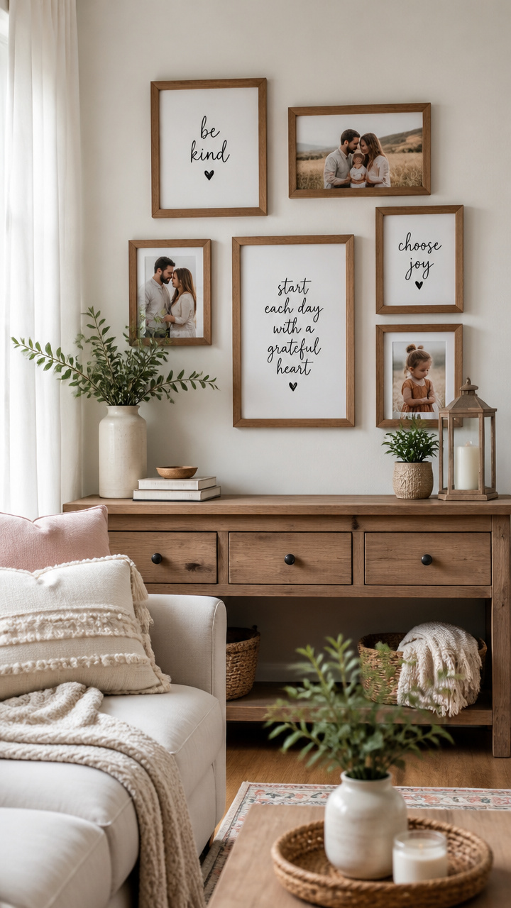 Use Photo Frames to Display Inspirational Words