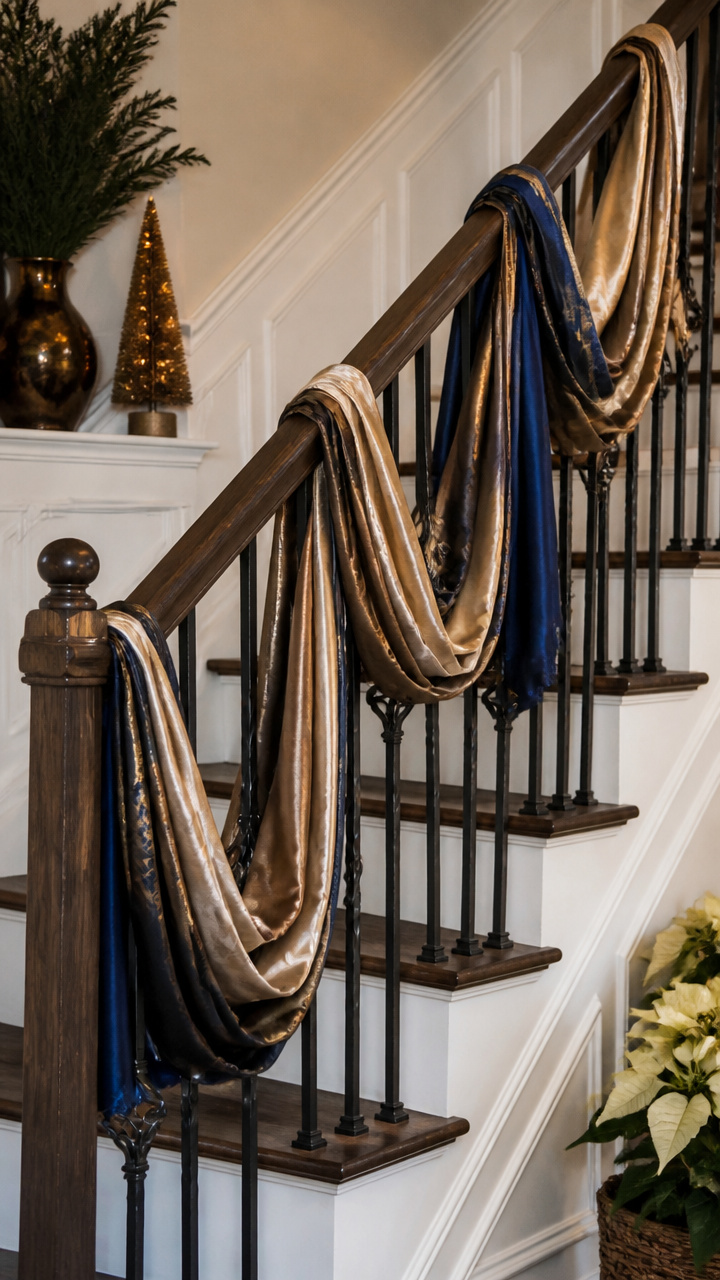 Drape Scarves Over Stair Railings