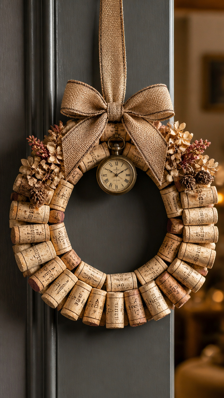 Use Wine Corks to Make a Mini Wreath