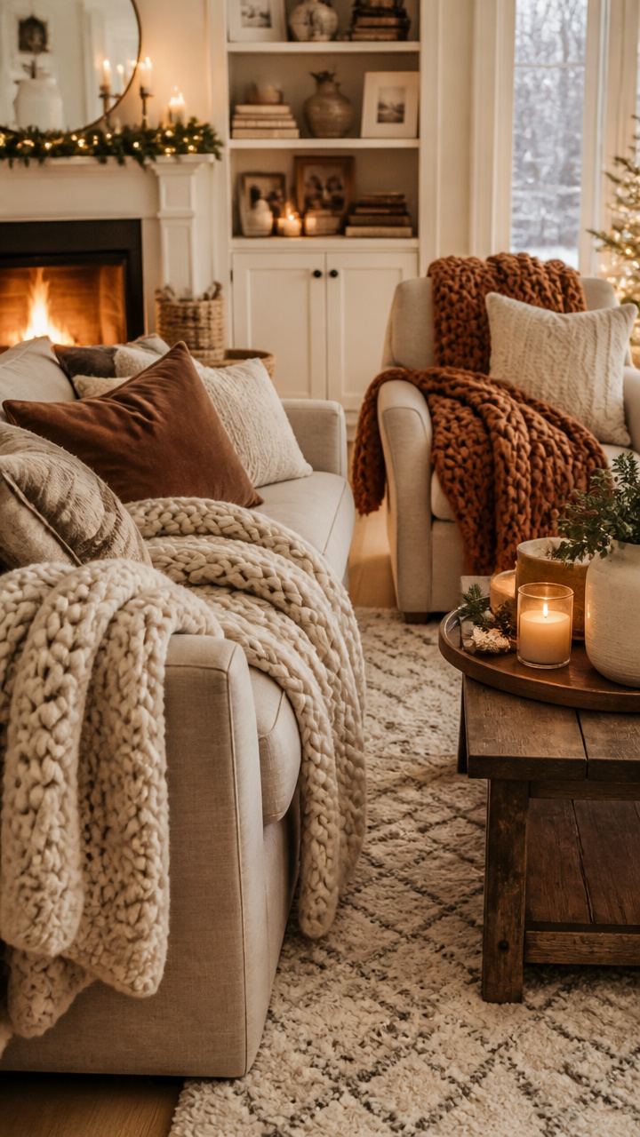 Layer Soft Throws Over Every Seating Area