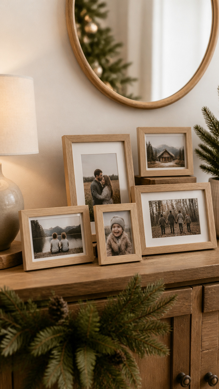 Display Personal Photos in Simple Wooden Frames