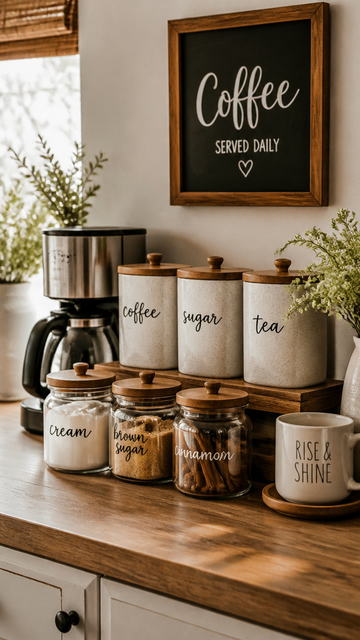 Set Up a Coffee Station with Matching Canisters