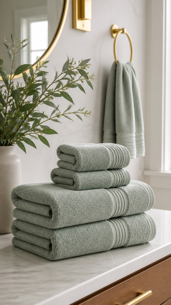 Swap Bathroom Towels for Textured Solids