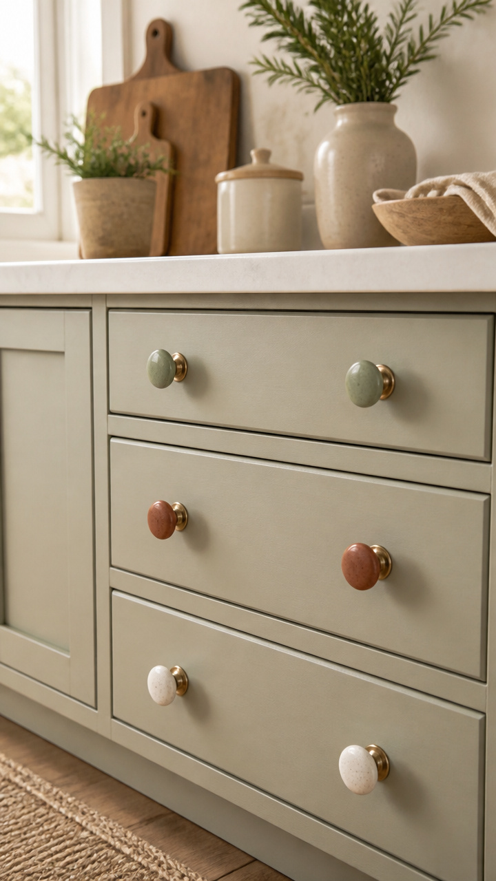 Replace Old Drawer Knobs with Ceramic Pulls