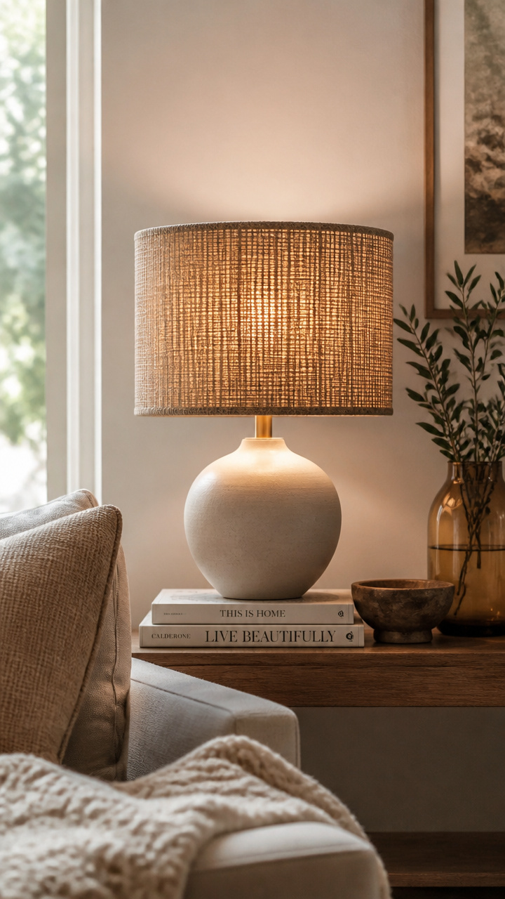 Swap Out Old Lampshades for Textured Ones