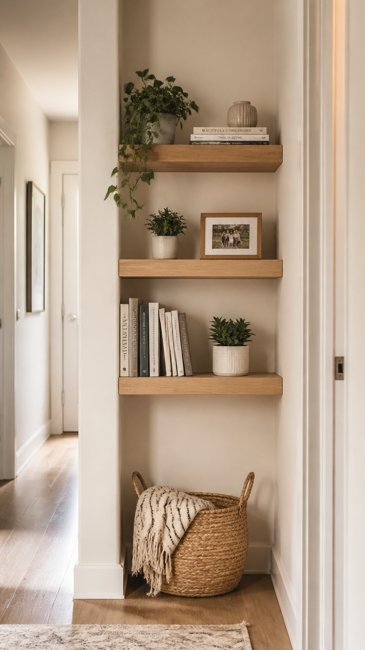 Install Floating Shelves in Unused Nooks