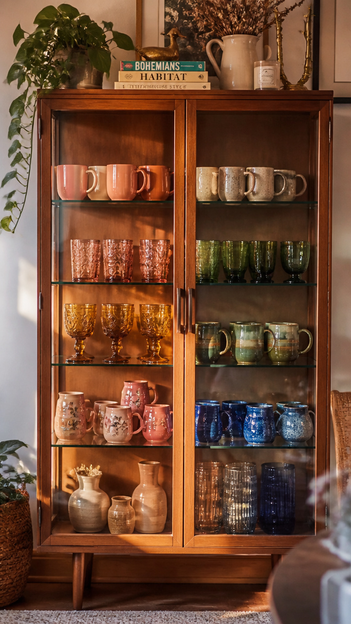 Display a Collection in a Glass-Door Cabinet