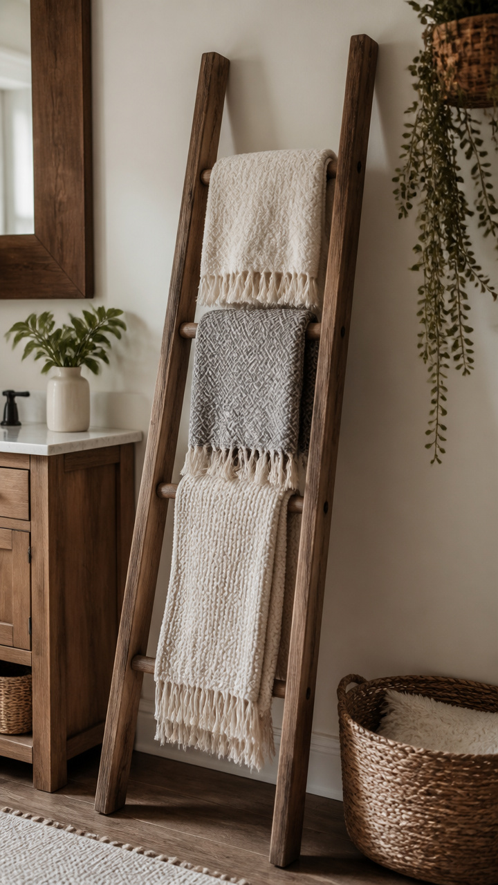 Decorative Ladders for Towels or Blankets