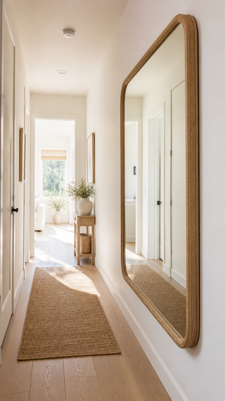 Hang a Large Mirror in a Dull Hallway